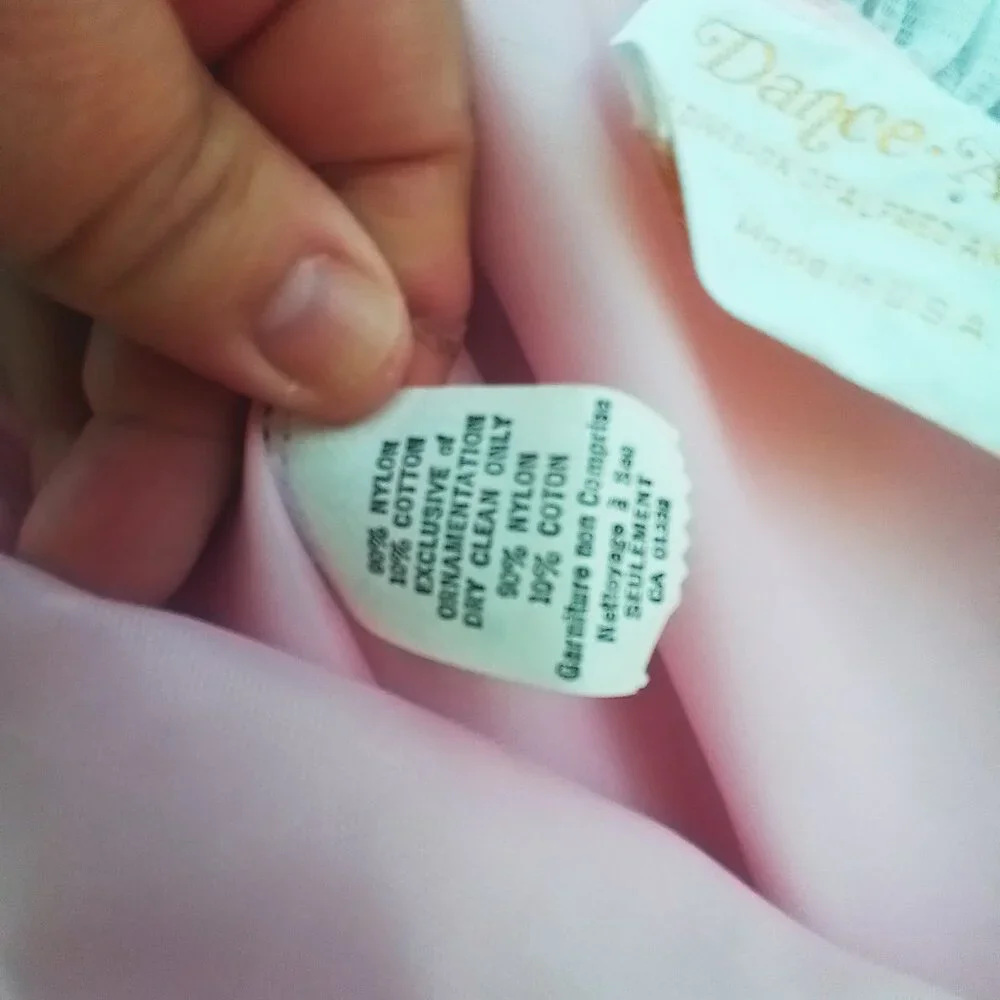 VINTAGE 70'S 80'S DANCE ALLURE MAXI DRESS SZ 8 WHITE PINK OFF SHOULDER TIERED - Picture 2 of 13